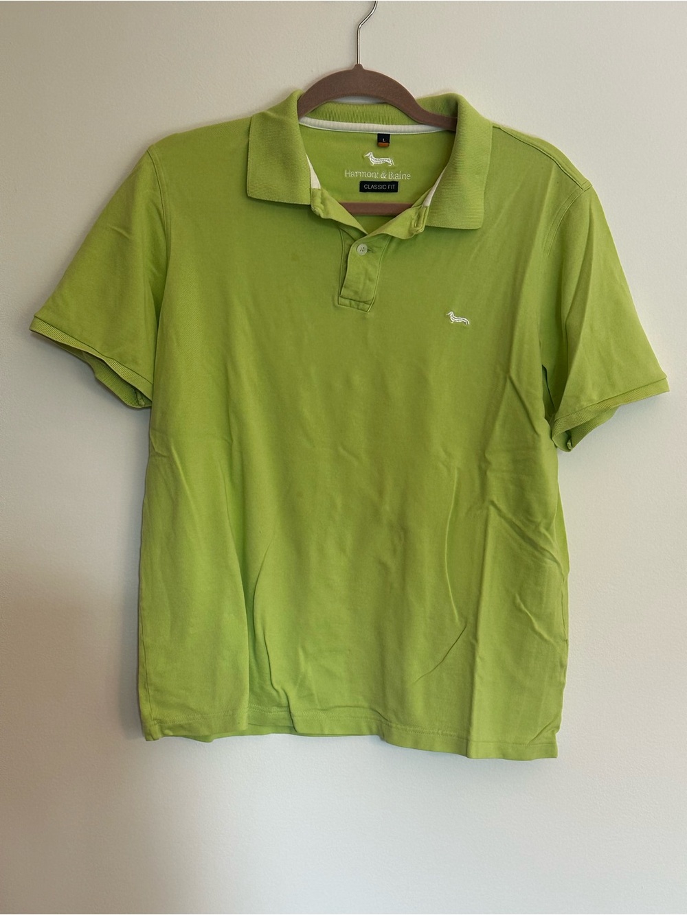 Harmont & Blaine Classic Fit Men's Polo Shirt - Lime Green